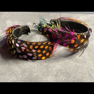 Beautiful colorful feather earrings